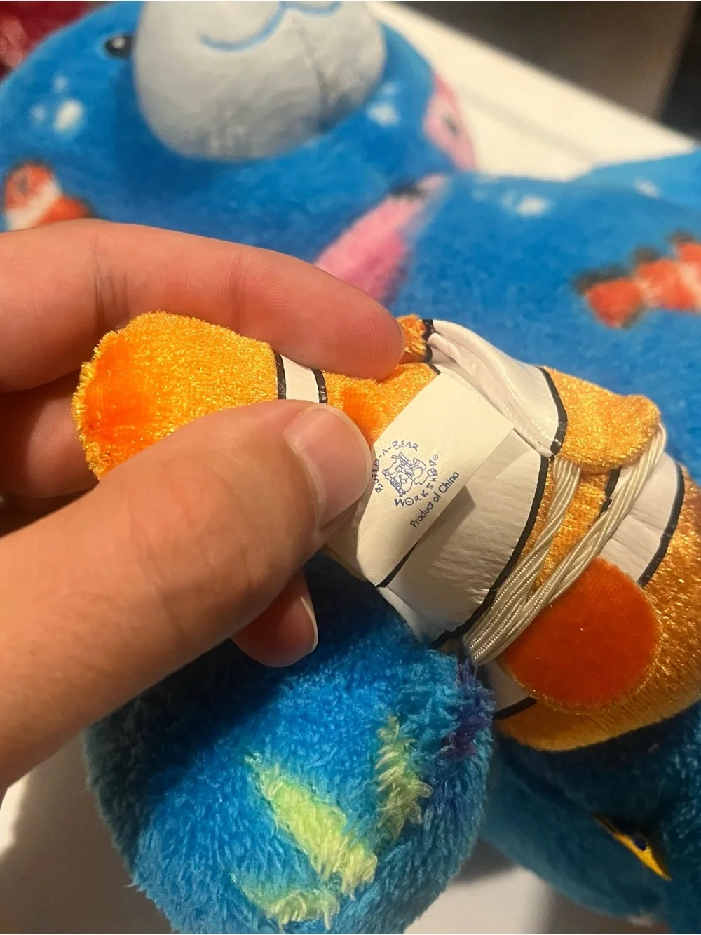 Retired Build a Bear Under the Deep Blue Sea 2012 Plush Bear w Nemo Clown Fish